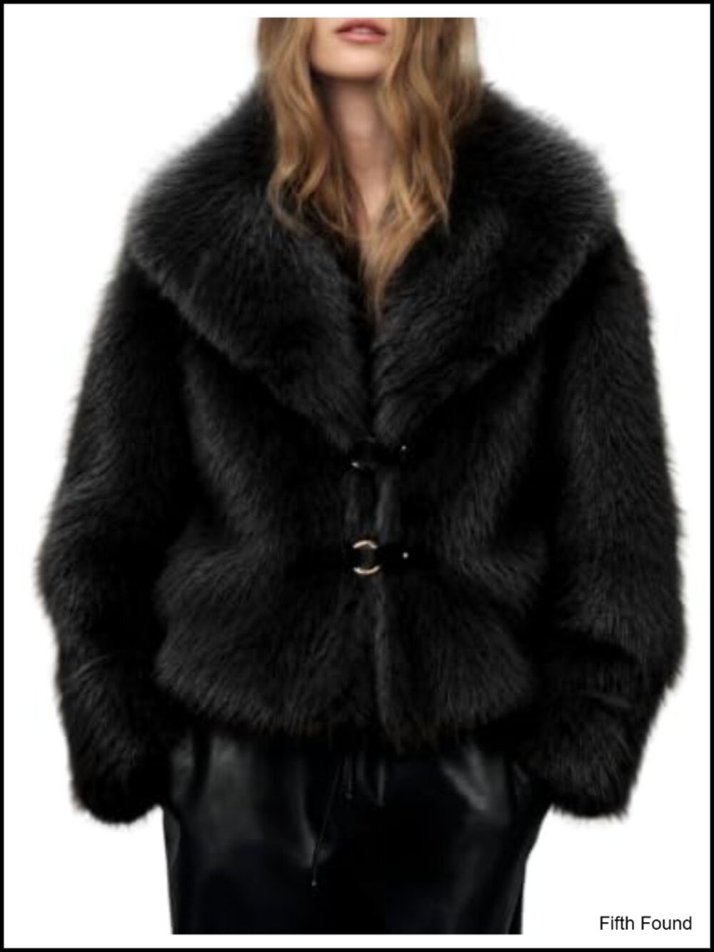 Womens Faux Fur Coat Winter Warm Fluffy Jacket Cropped Open Front